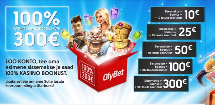 olybet online tervitusboonus