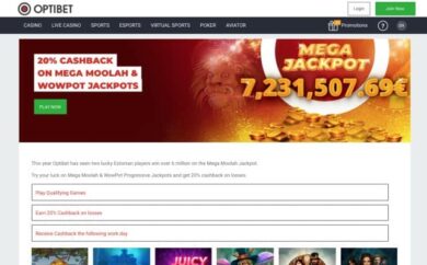 Optibet jackpot